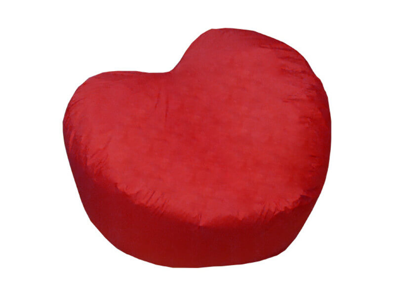 фото Кресло-мешок Сердце нейлон красный