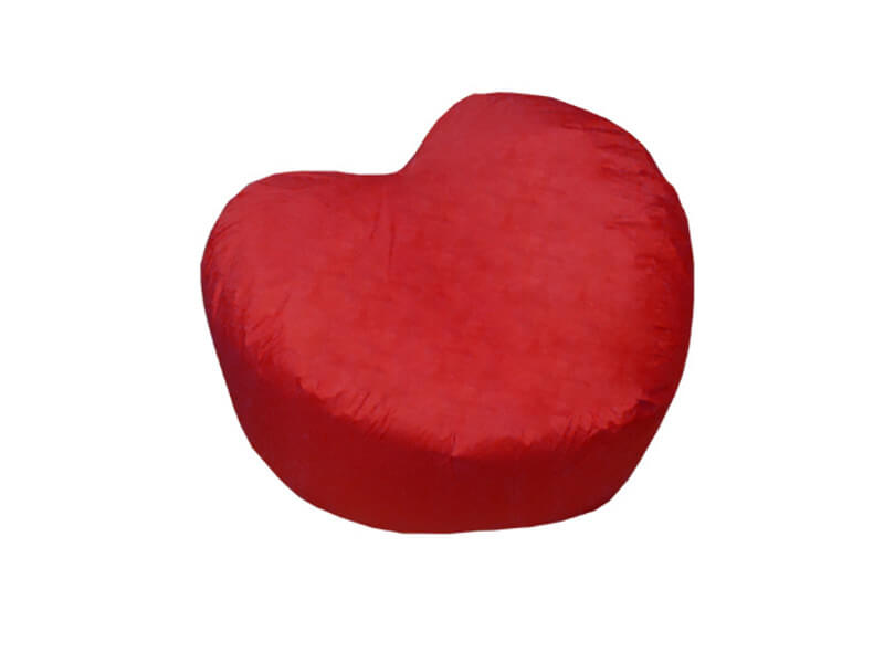 фото Кресло-мешок Сердце-пуф нейлон красный